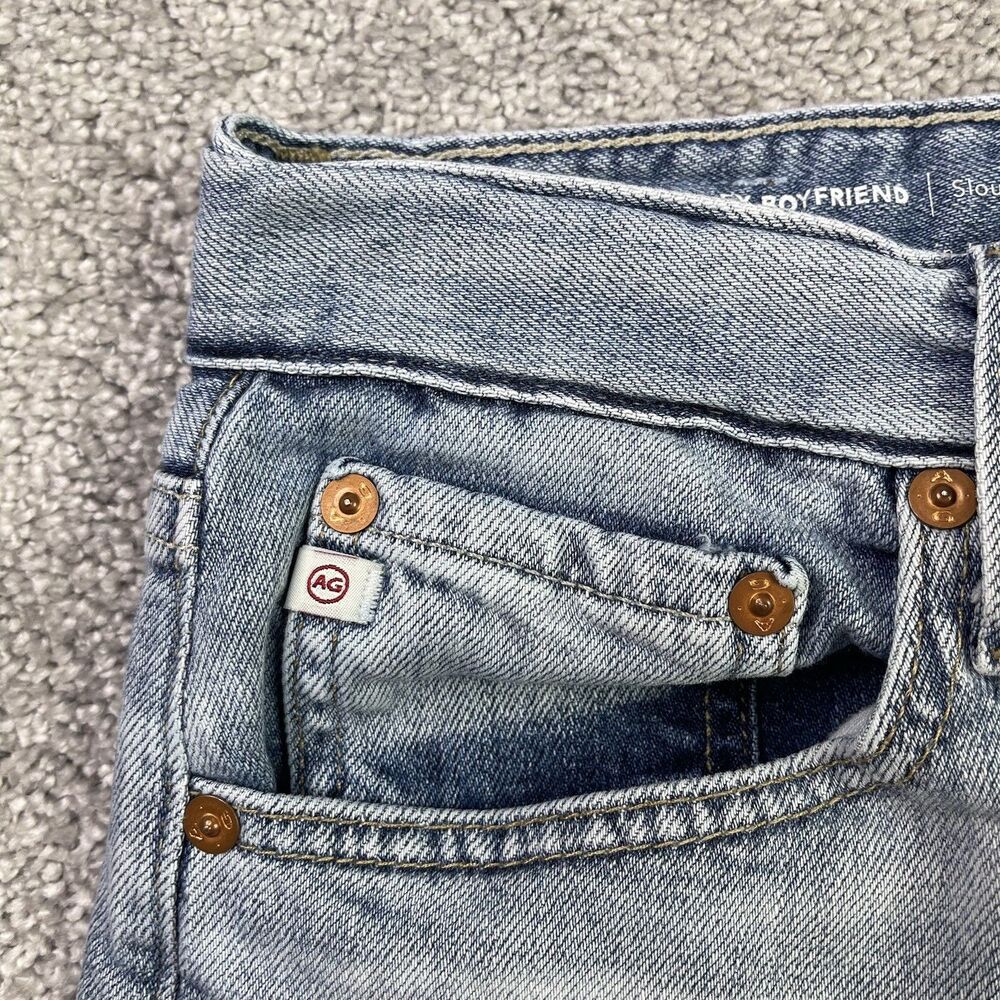 AG Adriano Goldschmied Jeans Womens 26 Blue Ex-Boyfriend Slim Slouchy Light Wash - Picture 3 of 15
